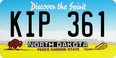ND license plate KIP361