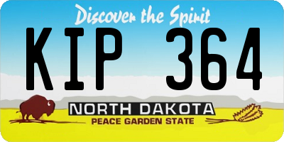 ND license plate KIP364