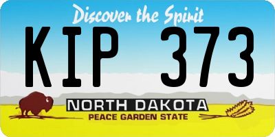 ND license plate KIP373