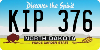 ND license plate KIP376