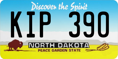 ND license plate KIP390