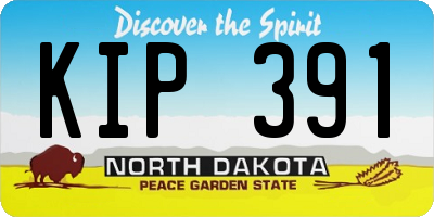 ND license plate KIP391