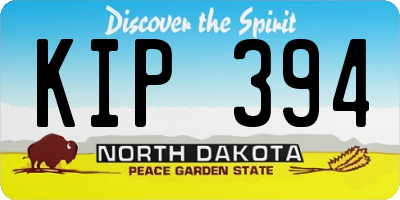 ND license plate KIP394