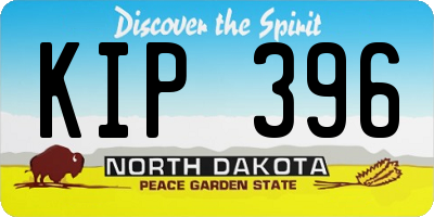 ND license plate KIP396