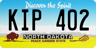 ND license plate KIP402