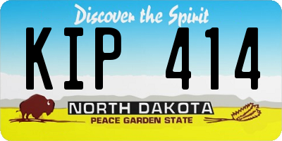 ND license plate KIP414