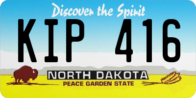 ND license plate KIP416