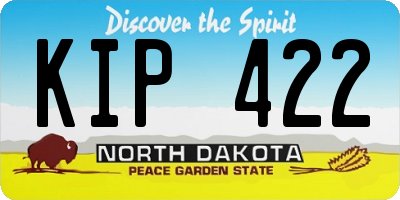 ND license plate KIP422