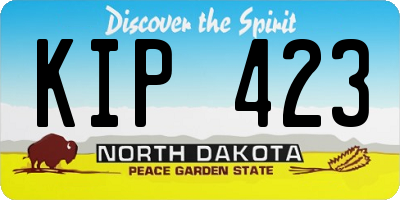 ND license plate KIP423