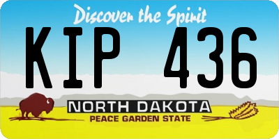 ND license plate KIP436