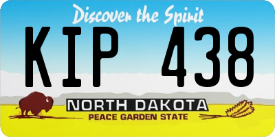 ND license plate KIP438