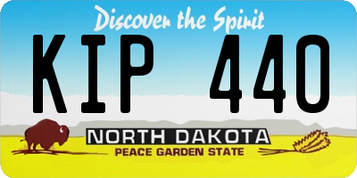 ND license plate KIP440