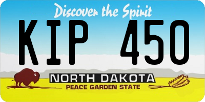 ND license plate KIP450