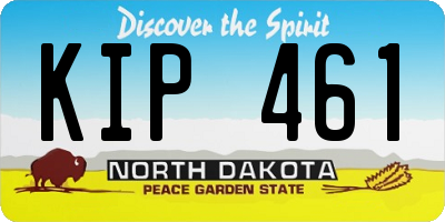 ND license plate KIP461
