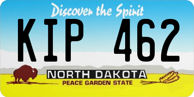 ND license plate KIP462