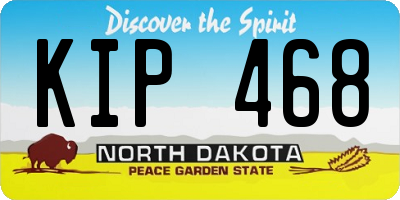 ND license plate KIP468