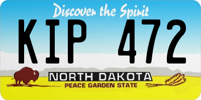 ND license plate KIP472