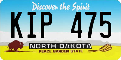 ND license plate KIP475