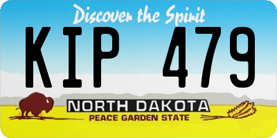 ND license plate KIP479