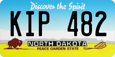 ND license plate KIP482