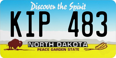 ND license plate KIP483