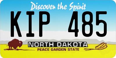 ND license plate KIP485