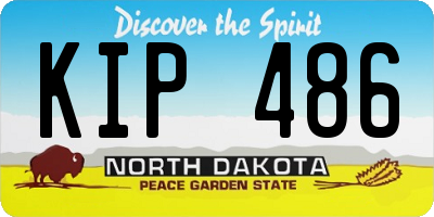ND license plate KIP486