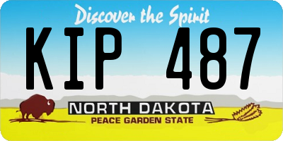 ND license plate KIP487