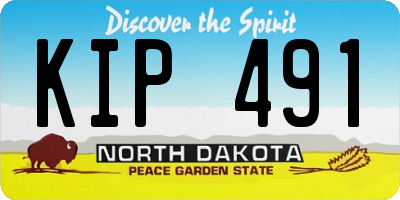 ND license plate KIP491
