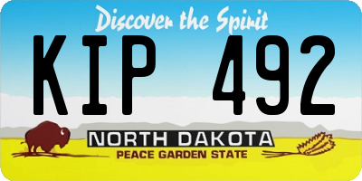 ND license plate KIP492