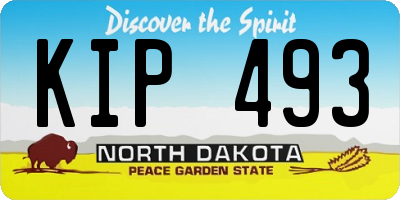 ND license plate KIP493