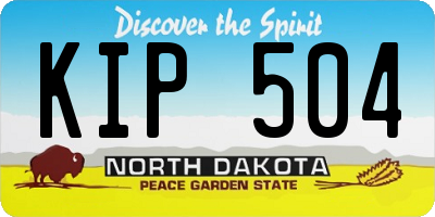 ND license plate KIP504