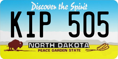 ND license plate KIP505