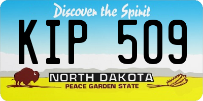 ND license plate KIP509