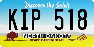 ND license plate KIP518