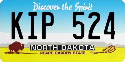 ND license plate KIP524