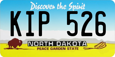 ND license plate KIP526