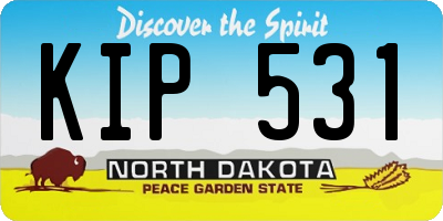 ND license plate KIP531