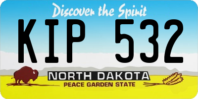 ND license plate KIP532