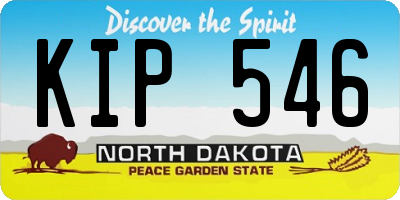 ND license plate KIP546