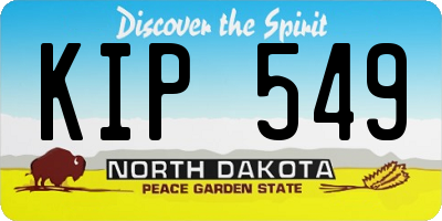 ND license plate KIP549