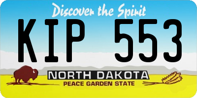 ND license plate KIP553