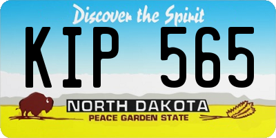 ND license plate KIP565