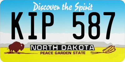 ND license plate KIP587