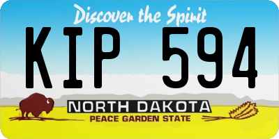 ND license plate KIP594
