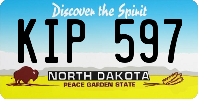 ND license plate KIP597