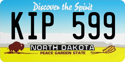 ND license plate KIP599