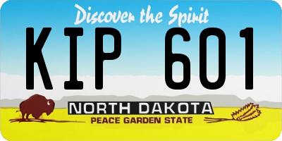 ND license plate KIP601