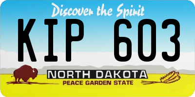 ND license plate KIP603