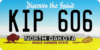 ND license plate KIP606